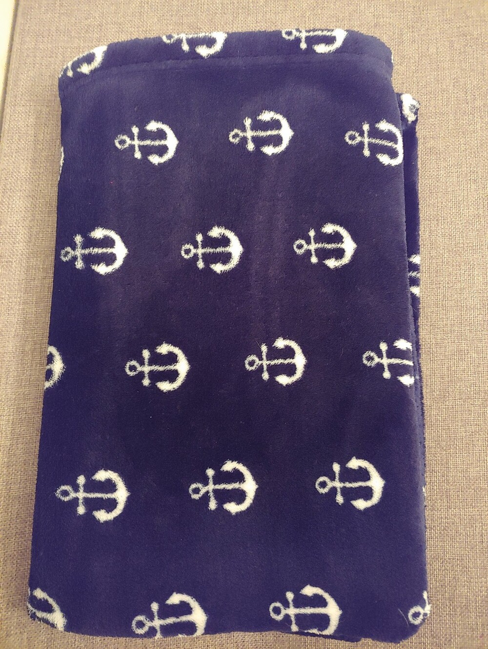HB Lovey Security Baby Blanket Hudson Anchors Navy Blue 36" X 30"